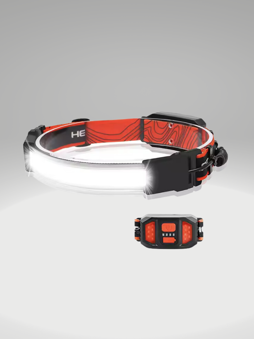 LED Headtorch for Horse Riding with Rear Red Safety Light