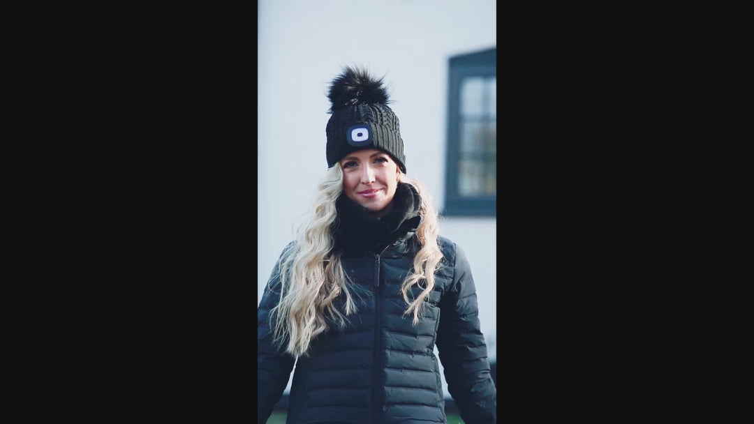 Merino LED Pom Beanie