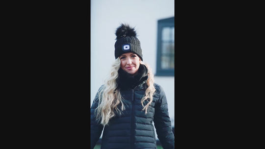 Merino LED Pom Beanie