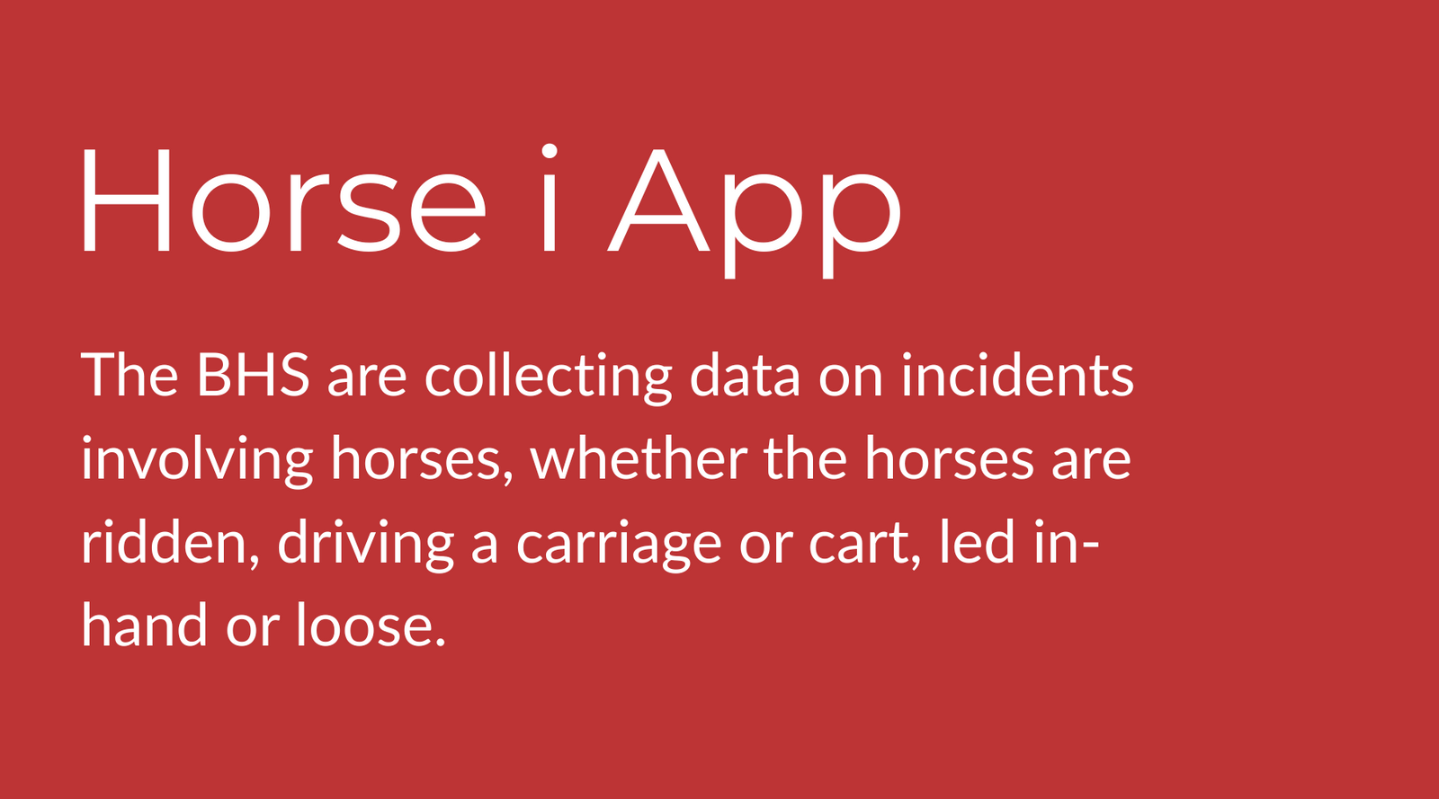 British Horse Society Horse i App