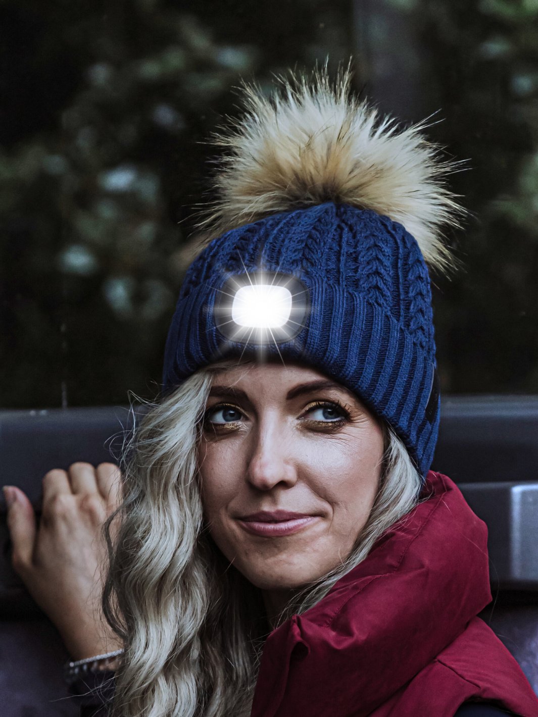 Equi Light LED Pom Beanie Jade Blue