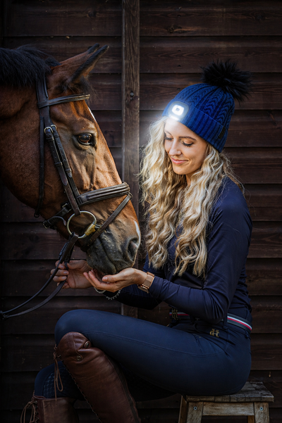Merino LED Pom Beanie