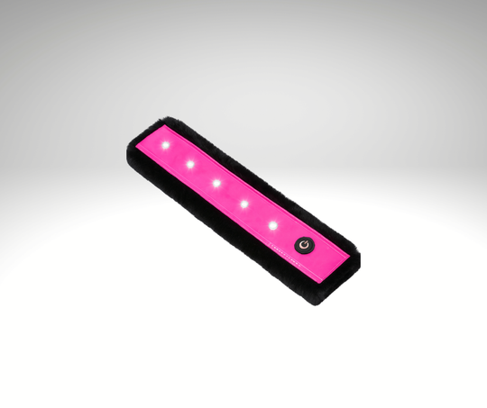 EquiLight faux fur LED sleeves designed for horse tack including bridles, reins, breastplates and martingales, with integrated rechargeable LED lighting to improve horse and rider visibility in low-light conditions
