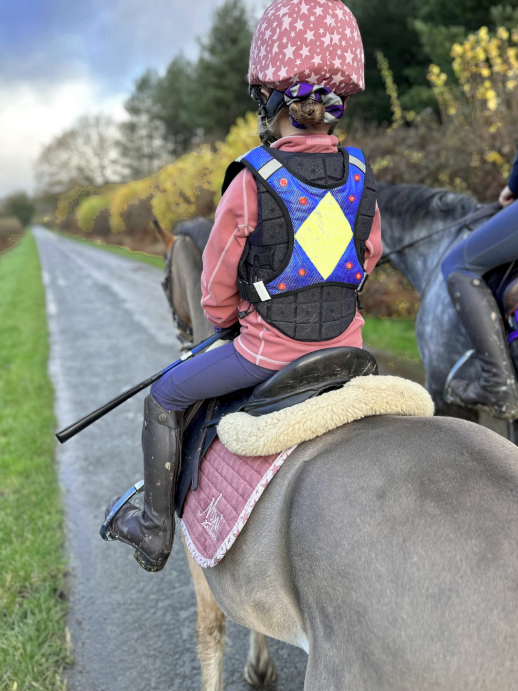 LED rider vest for children hi vis