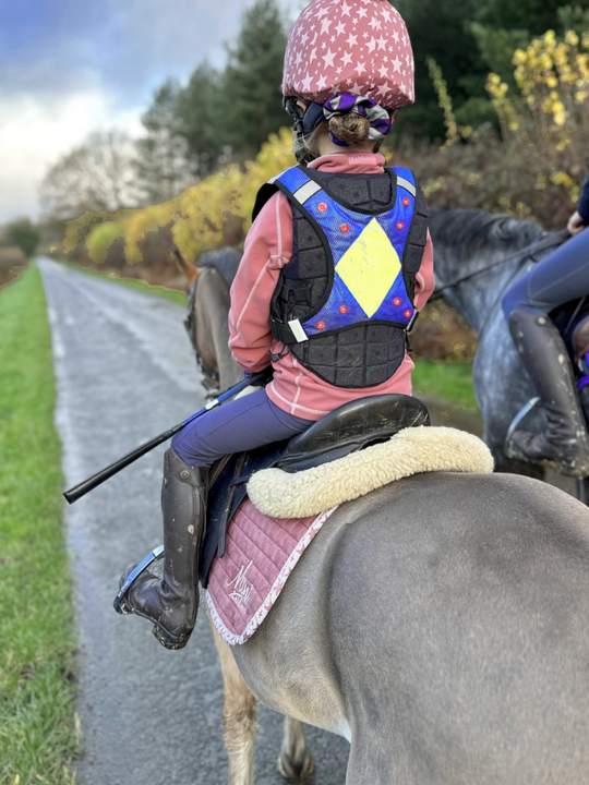 LED rider vest for children hi vis