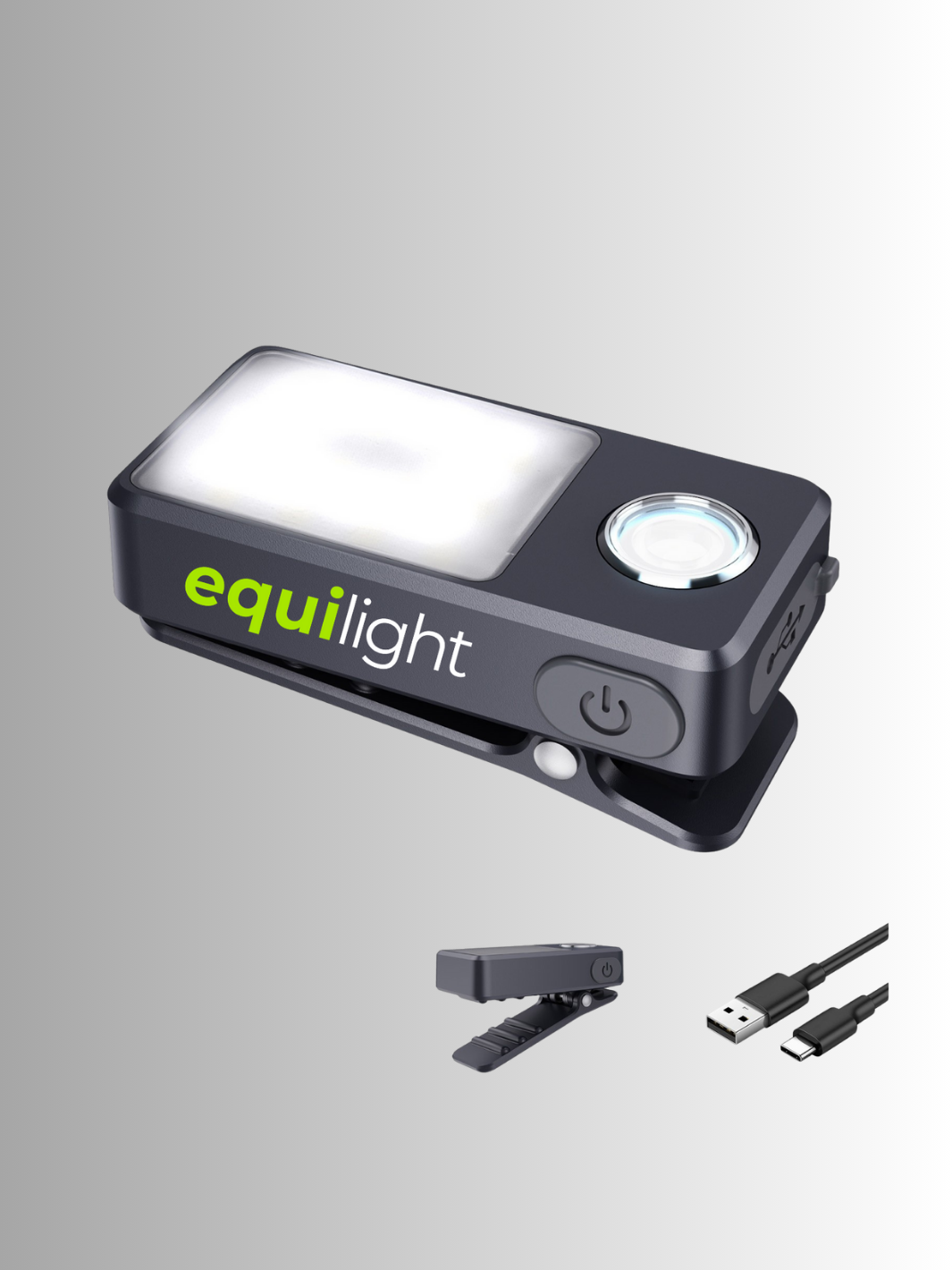 EquiLight LED Clip-On Light – Ultra-Bright USB Rechargeable Safety Light with Strong Clip, Waterproof IPX7, Adjustable Modes