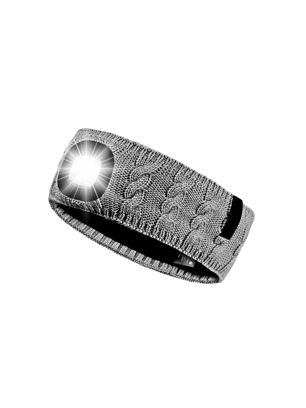 EquiLight merino wool LED headband with rechargeable hands-free LED light, designed to provide warmth, comfort and improved visibility for outdoor use in low-light conditions
