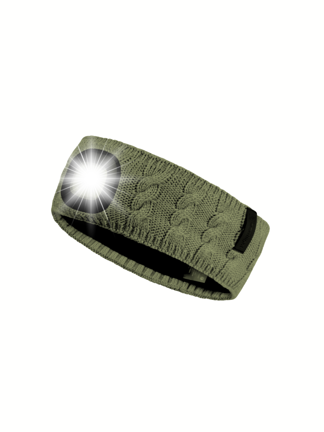 EquiLight merino wool LED headband with rechargeable hands-free LED light, designed to provide warmth, comfort and improved visibility for outdoor use in low-light conditions
