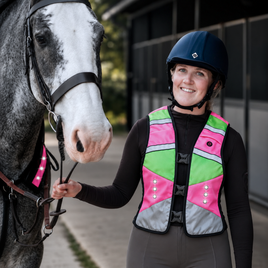 EquiLight Rider Vest Pro ®| LED Hi-Vis Riding Vest for Equestrians