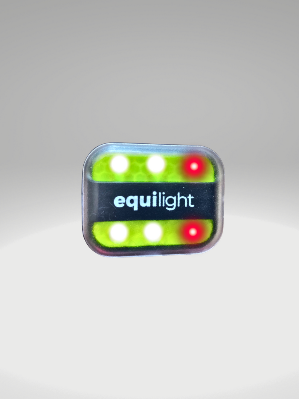 EquiLight Safety Clip Light with rechargeable red and white LED lighting, designed for dogs, horses and riders to improve visibility and safety in line with Highway Code guidance in low-light conditions

