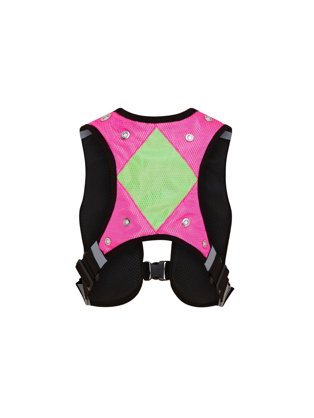 EquiLight Mini Pro Rider Vest with integrated rechargeable LED lighting and reflective detailing, hi-vis safety vest designed for young riders to improve visibility and confidence in low-light conditions
