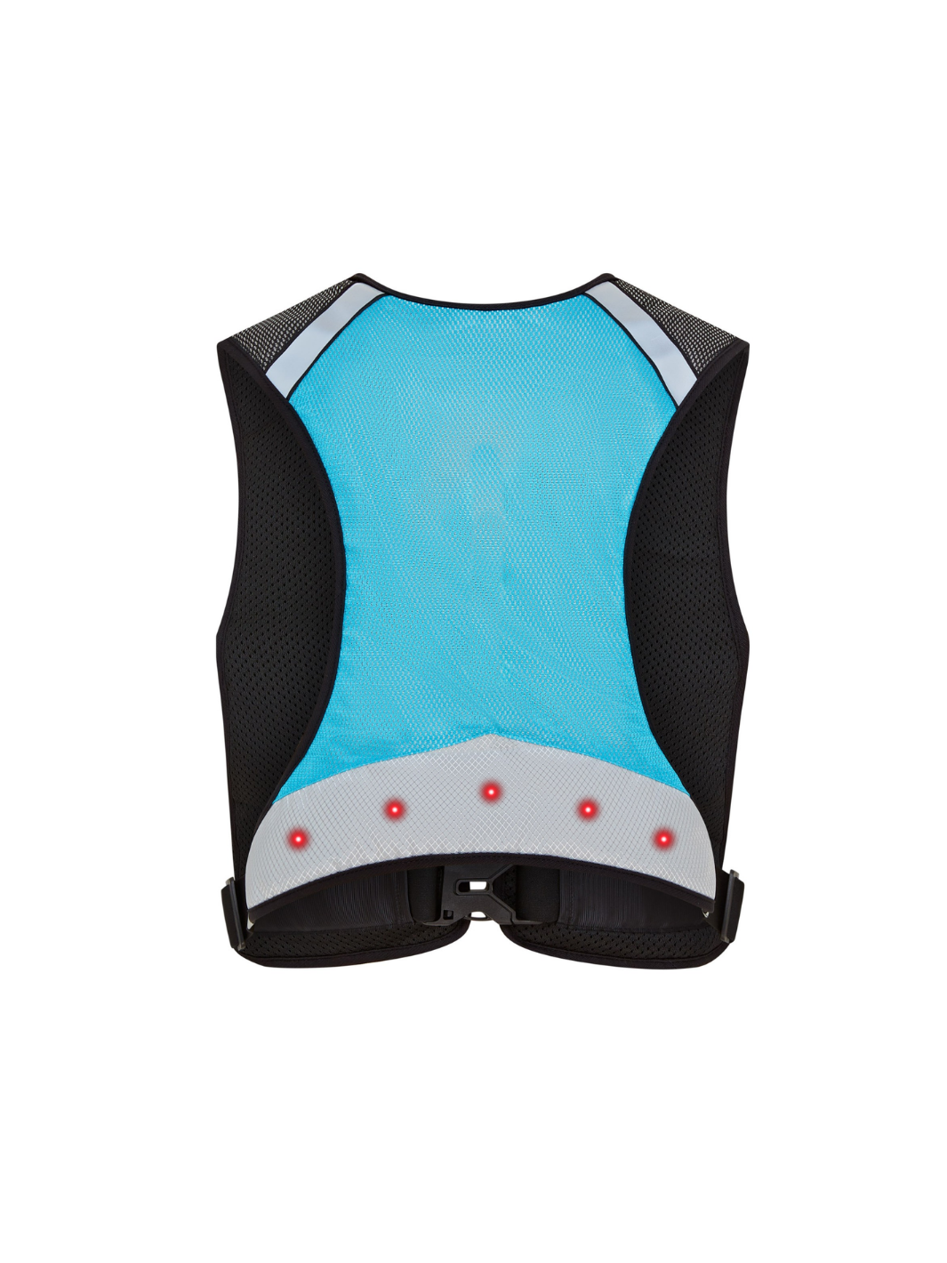 EquiLight  Teal Blue LED Rider Vest with red lights