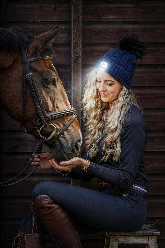 Merino LED Pom Beanie