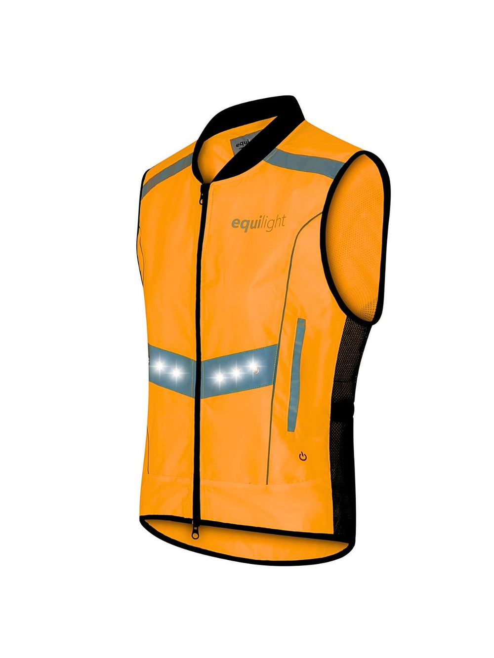 EquiLight Orange Hi-Vis LED Riding Gilet in XXS – front view
High-visibility orange LED riding gilet for equestrians – XXS size
XXS orange hi-vis gilet with integrated LED safety lights – EquiLight
LED equestrian safety gilet in bright orange, lightweight and reflective
Close-up of EquiLight LED Gilet showing reflective panels and LED strips
Back view of orange LED riding gilet – enhanced visibility for riders
 EquiLight hi-vis gilet in orange XXS photographed outdoors for visibility
LED safety gilet desig