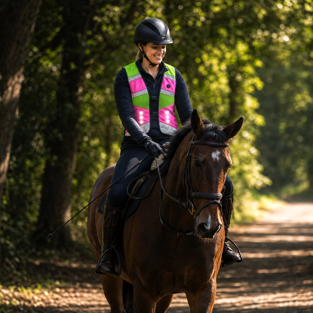 EquiLight Rider Vest Pro ®| LED Hi-Vis Riding Vest for Equestrians