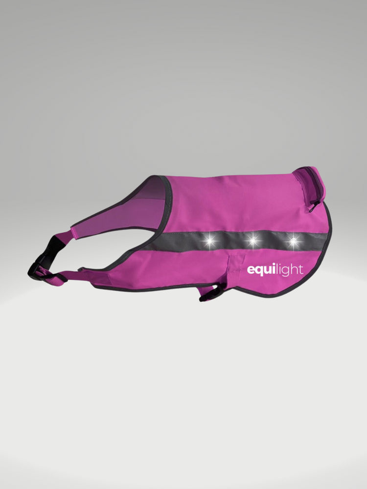 Equi Light Hi-Vis LED Dog Coat Pink