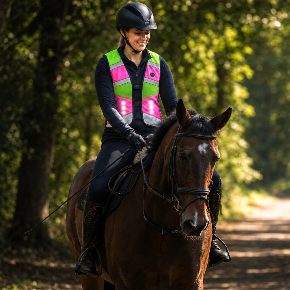 EquiLight Rider Vest Pro ®| LED Hi-Vis Riding Vest for Equestrians